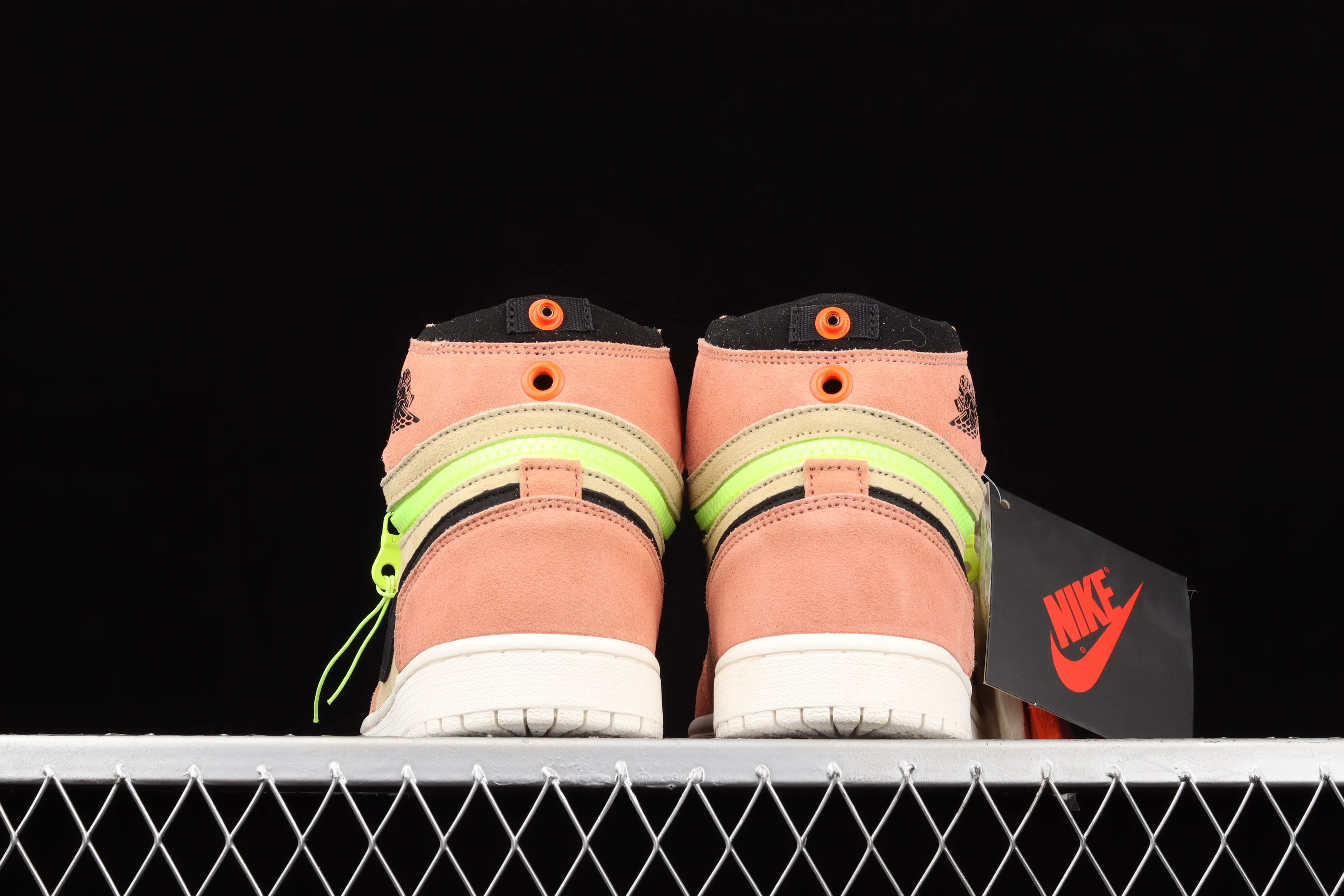 All categories Air Jordan Jordan series basketball shoes Air Jordan 1 High Z version Air Jordan 1 Switch "Orange" AJ1 Joe 1 orange zipper high-top cultural basketball shoes CW6576-800